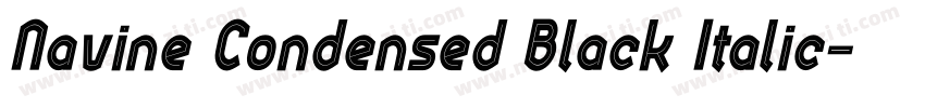 Navine Condensed Black Italic字体转换